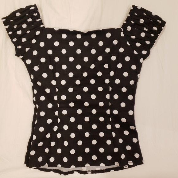 Polka Dot Top Vintage Pin-up Style - Picture 4 of 4